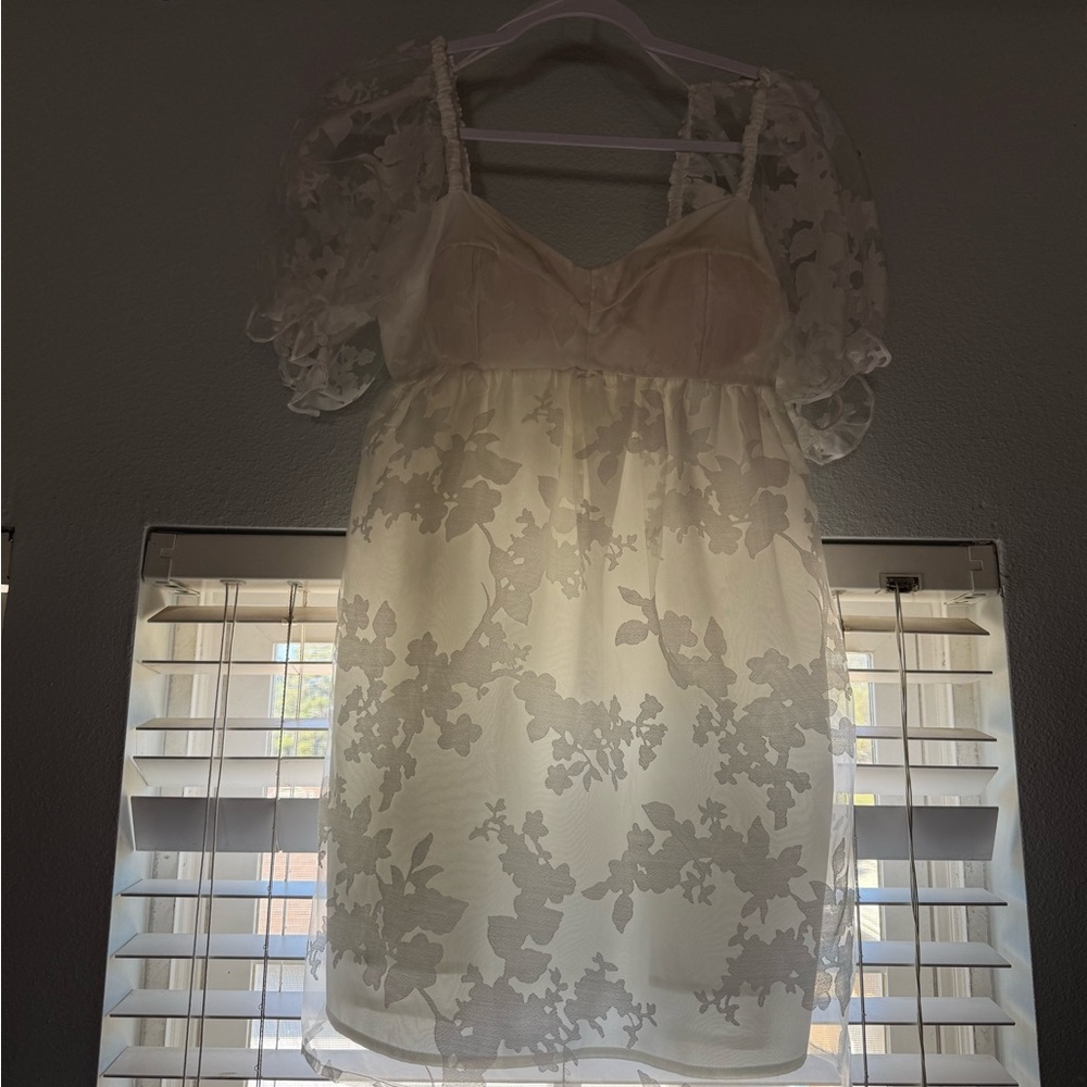 White floral doll dress